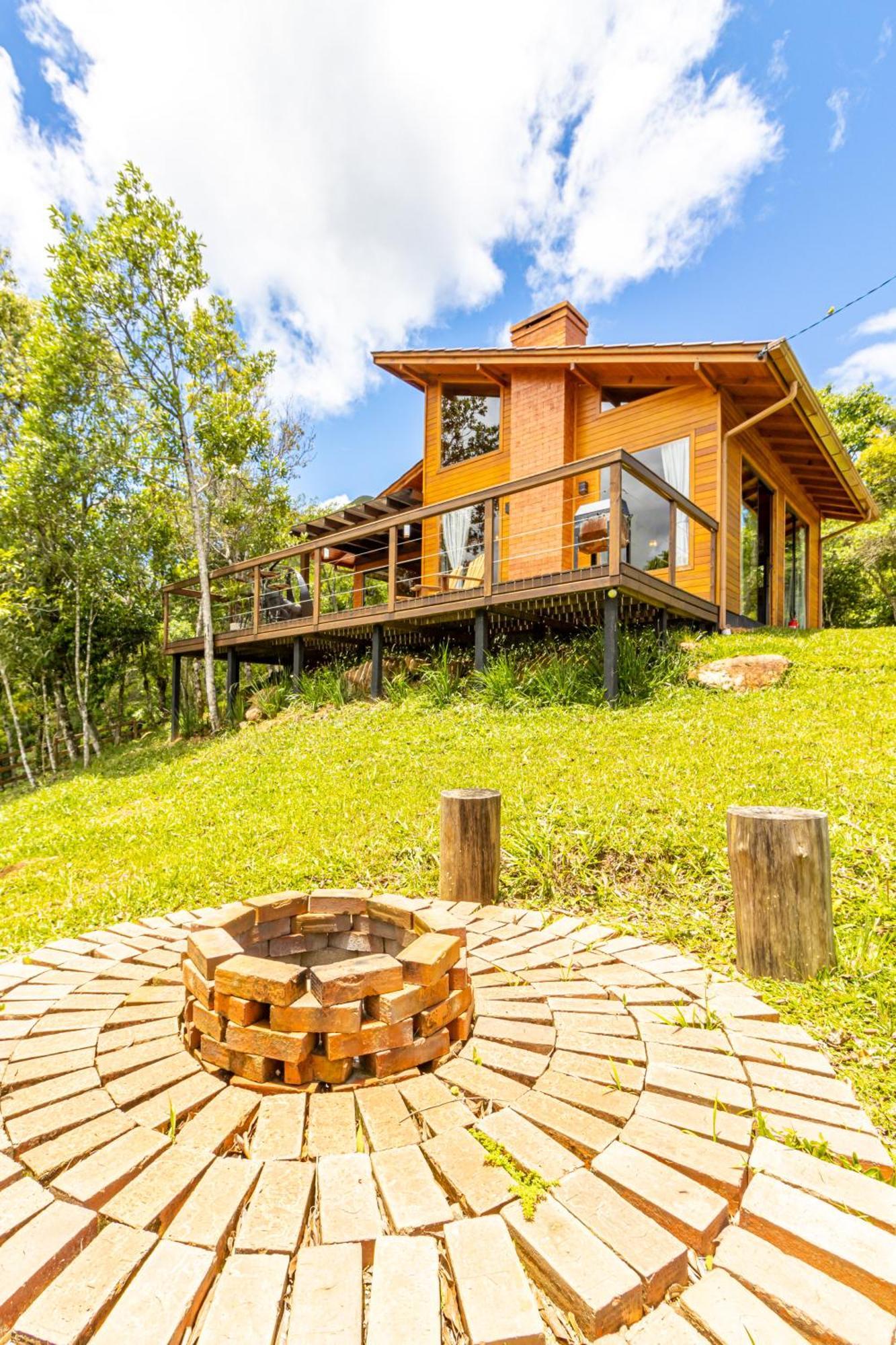 Cabana Pé do Costão - Cabana Romântica com Hidro, Lareira e Lagos Villa Bom Retiro  Esterno foto